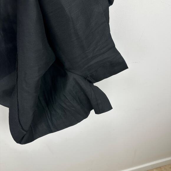 Madewell Squareneck Romper Jet Black Minimalist Linen Blend Classic US 6 NWT - Picture 15 of 15